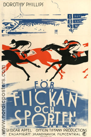 The Sporting Chance 1925 movie poster Lou Tellegen Dorothy Phillips Oscar Apfel