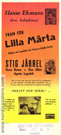 Fram för lilla Märta 1945 poster Stig Järrel Hasse Ekman