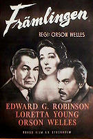 The Stranger 1946 movie poster Edward G Robinson Loretta Young Orson Welles
