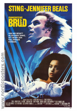 The Bride 1985 movie poster Jennifer Beals Sting Anthony Higgins Franc Roddam Celebrities