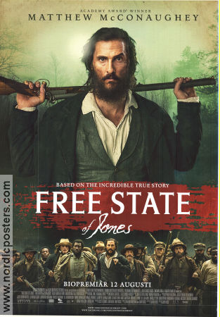 Free State of Jones 2016 movie poster Matthew McConaughey Gugu Mbatha-Raw Mahershala Ali