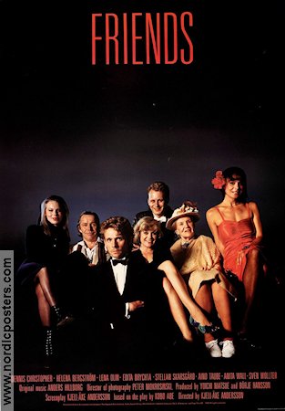 Friends 1988 movie poster Lena Olin Dennis Christopher Helena Bergström Stellan Skarsgård