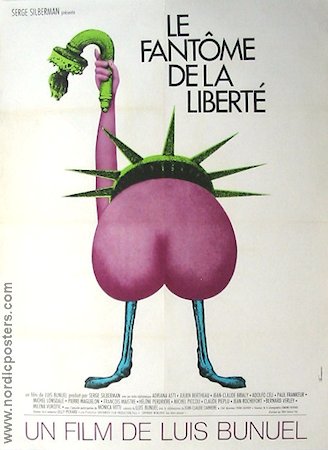 Le fantome de la liberte 1974 movie poster Michael Lonsdale Luis Bunuel Artistic posters