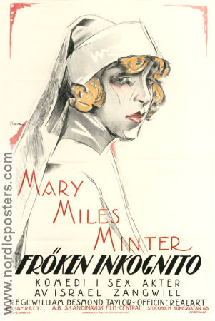 Nurse Marjorie 1920 movie poster Mary Miles Minter Arthur Hoyt William Desmond Taylor