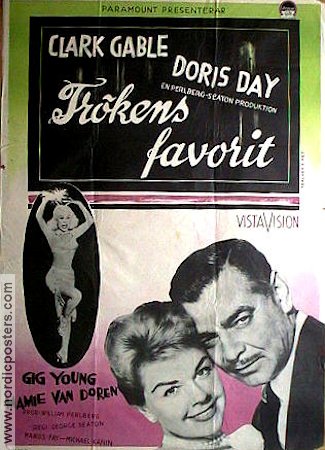 Teacher´s Pet 1958 movie poster Clark Gable Doris Day School
