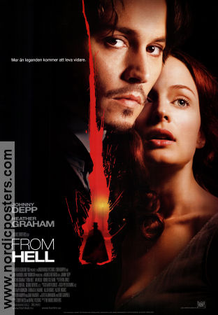 From Hell 2001 movie poster Johnny Depp Heather Graham Ian Holm Albert Hughes