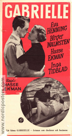 Gabrielle 1954 movie poster Eva Henning Birger Malmsten Hasse Ekman