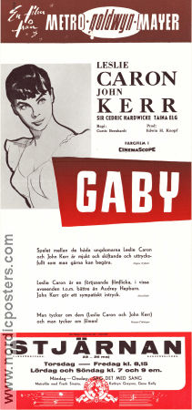 Gaby 1956 movie poster Leslie Caron John Kerr Cedric Hardwicke Curtis Bernhardt