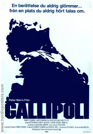 Gallipoli 1982 movie poster Mel Gibson Peter Weir Country: Australia