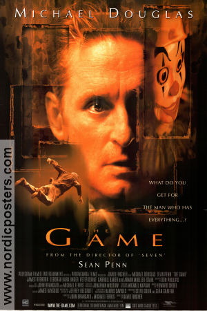 The Game 1997 movie poster Michael Douglas Sean Penn David Fincher