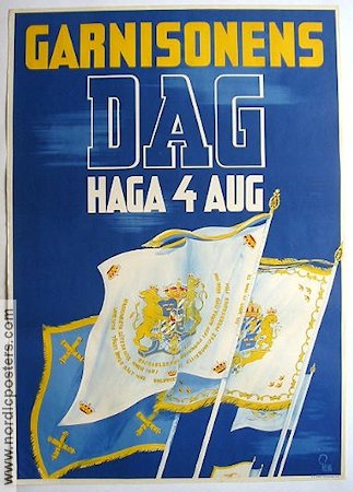 Garnisonens Dag Haga 4 augusti 1943 poster Sven Åberg Politics