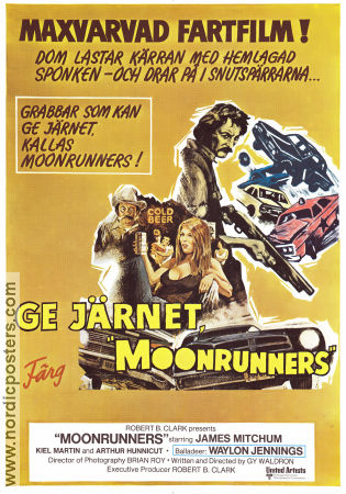 Moonrunners 1975 movie poster James Mitchum Kiel Martin Arthur Hunnicutt Gy Waldron Cars and racing