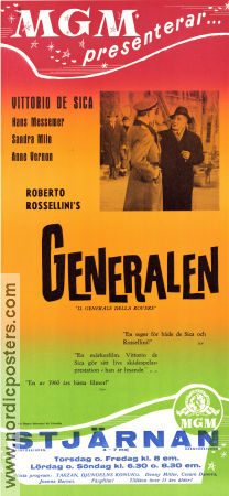 Il generale Della Rovere 1959 movie poster Vittorio De Sica Hannes Messemer Sandra Milo Roberto Rossellini Find more: Nazi