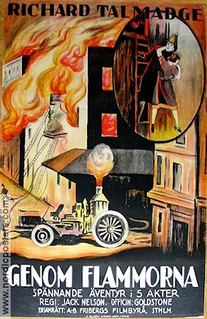 Genom flammorna 1923 poster Richard Talmadge