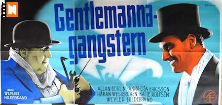 Gentlemannagangstern 1941 movie poster Allan Bohlin Weyler Hildebrand Eric Rohman art