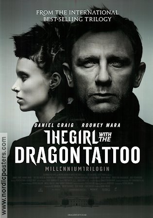 The Girl with The Dragon Tattoo 2011 movie poster Daniel Craig Rooney Mara David Fincher