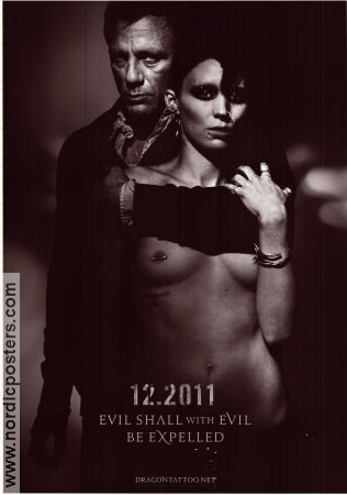 The Girl with The Dragon Tattoo 2011 movie poster Daniel Craig Rooney Mara David Fincher