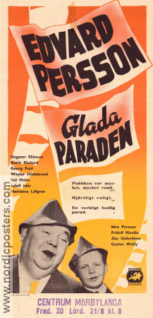 Glada paraden 1948 movie poster Edvard Persson Adolf Jahr Dagmar Ebbesen Emil A Lingheim