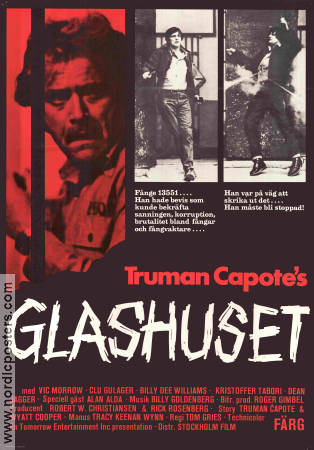 The Glass House 1972 movie poster Vic Morrow Alan Alda Clu Gulager Tom Gries Writer: Truman Capote
