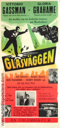 The Glass Wall 1953 movie poster Vittorio Gassman Gloria Grahame Ann Robinson Maxwell Shane Film Noir