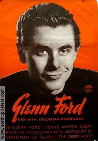 Glenn Ford Columbia-stjärnan 1942 movie poster Glenn Ford