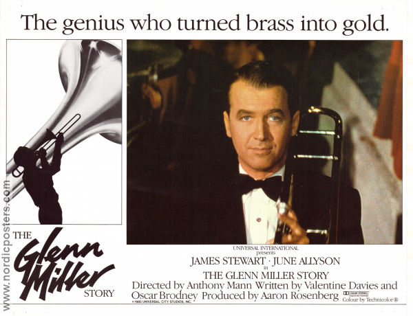 The Glenn Miller Story 1954 lobby card set James Stewart June Allyson Harry Morgan Anthony Mann Jazz