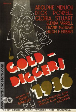 Gold Diggers of 1935 1935 movie poster Dick Powell Adolphe Menjou Gloria Stuart Busby Berkeley Musicals