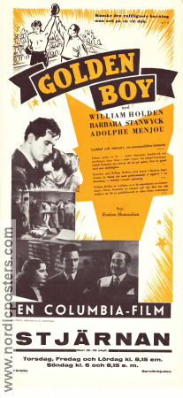 Golden Boy 1939 movie poster Barbara Stanwyck Adolphe Menjou William Holden Rouben Mamoulian Boxing