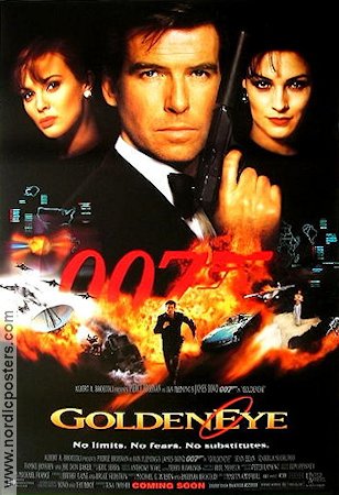 Goldeneye 1995 movie poster Pierce Brosnan Izabella Scorupco Sean Bean Martin Campbell