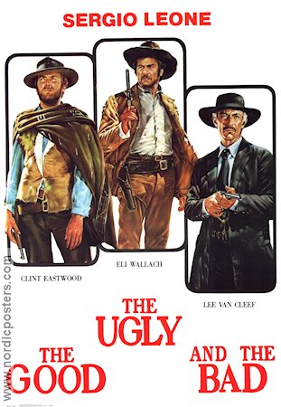 The Good the Bad and the Ugly 1968 movie poster Clint Eastwood Lee Van Cleef Sergio Leone
