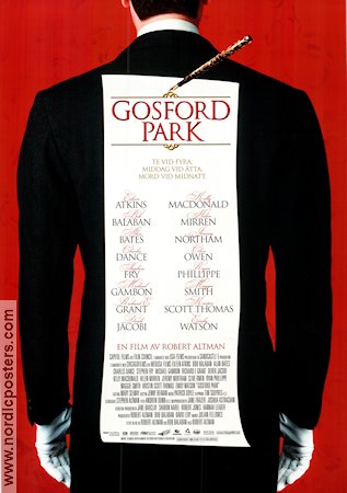 Gosford Park 2002 poster Maggie Smith Robert Altman