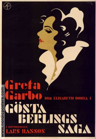 The Atonement of Gosta Berling 1924 movie poster Greta Garbo Lars Hanson Mauritz Stiller Writer: Selma Lagerlöf Poster artwork: Nils Hårde