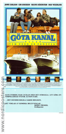 Göta kanal 1981 movie poster Janne Carlsson Kim Anderzon Stig Ossian Ericson Yvonne Lombard Nils Eklund Stig Engström Magnus Härenstam Rolv Wesenlund Hans Iveberg Ships and navy