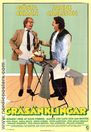 Gräsänklingar 1982 movie poster Gösta Ekman Janne Carlsson Lena Olin Hans Iveberg