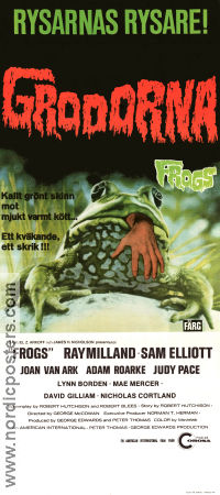 Frogs 1972 movie poster Ray Milland Sam Elliott Joan Van Ark George McCowan