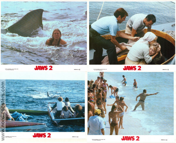 Jaws 2 1978 lobby card set Roy Scheider Lorraine Gary Murray Hamilton Jeannot Szwarc