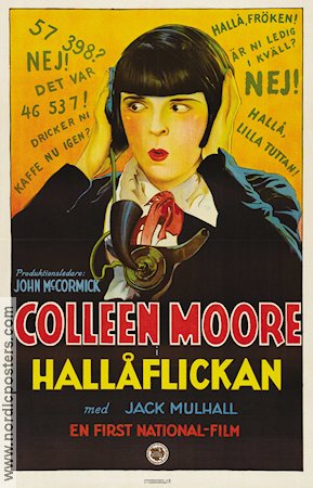 Orchids and Ermine 1927 movie poster Colleen Moore Telephones