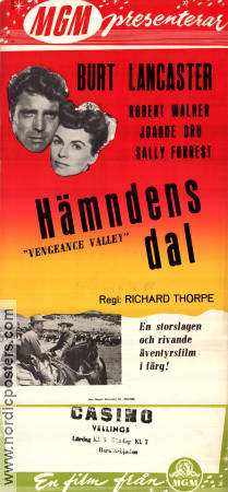 Vengeance Valley 1951 poster Burt Lancaster Richard Thorpe
