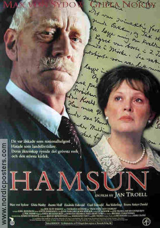 Hamsun 1996 movie poster Max von Sydow Ghita Nörby Jan Troell Norway