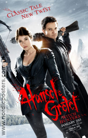 Hansel and Gretel Witch Hunters 2013 poster Jeremy Renner Tommy Wirkola