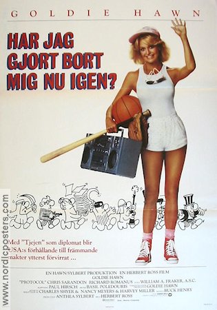 Protocol 1984 movie poster Goldie Hawn Chris Sarandon Richard Romanus Herbert Ross Sports