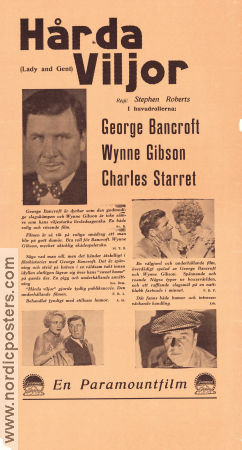 Lady and Gent 1932 movie poster George Bancroft Wynne Gibson Charles Starrett Stephen Roberts