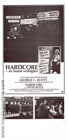 Hardcore 1979 movie poster George C Scott Peter Boyle Season Hubley Paul Schrader