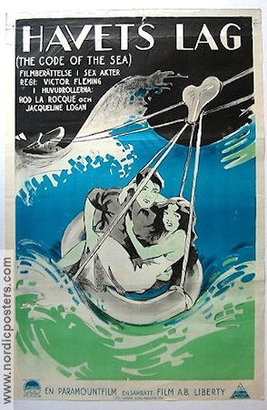 Code of the Sea 1924 movie poster Rod La Rocque Victor Fleming Eric Rohman art