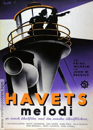 Havets melodi 1935 movie poster Britta Jakobsson