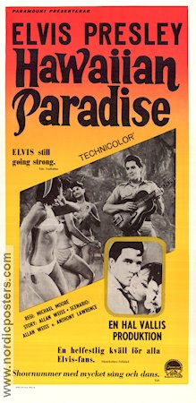 Paradise Hawaiian Style 1966 movie poster Elvis Presley Suzanna Leigh James Shigeta Michael D Moore Musicals