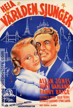 Everybody Sing 1938 movie poster Allan Jones Judy Garland Fanny Brice Edwin L Marin