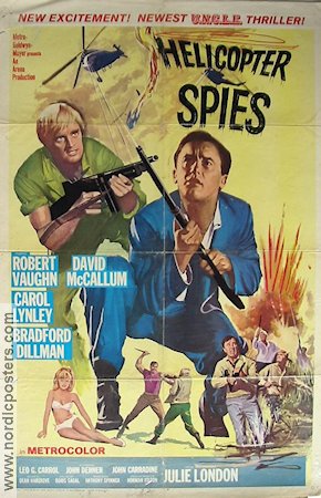 The Helicopter Spies 1969 movie poster Robert Vaughn David McCallum Find more: Man From UNCLE Agents