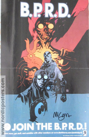 Hellboy BPRD Signed 2010 poster 