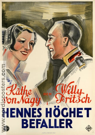 Ihre Hoheit befiehlt 1931 movie poster Willy Fritsch Käthe von Nagy Hanns Schwarz